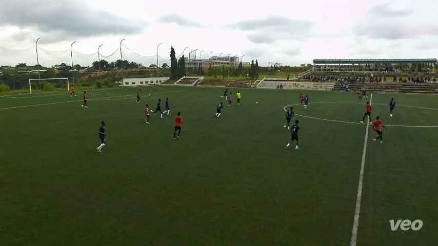 Deuxième match contre Yop FC (30 juillet) — vue du terrain par la caméra Veo